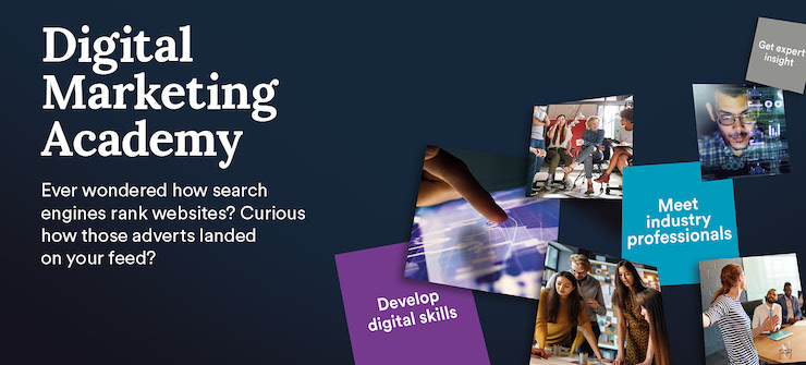 Professional instructor teaching digital marketing